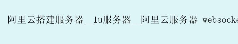 <a href='https://aliyun.58g.com.cn' target='_blank' title='阿里云'><strong>阿里云</strong></a>搭建服务器__1u服务器__阿里云服务器 websocket