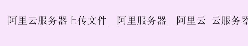 <a href='https://aliyun.58g.com.cn' target='_blank' title='阿里云'><strong>阿里云</strong></a>服务器上传文件__阿里服务器__阿里云 云服务器