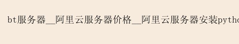 bt服务器__<a href='https://aliyun.58g.com.cn' target='_blank' title='阿里云'><strong>阿里云</strong></a>服务器价格__阿里云服务器安装python