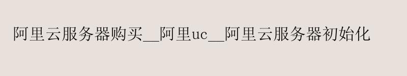 <a href='https://aliyun.58g.com.cn' target='_blank' title='阿里云'><strong>阿里云</strong></a>服务器购买__阿里uc__阿里云服务器初始化