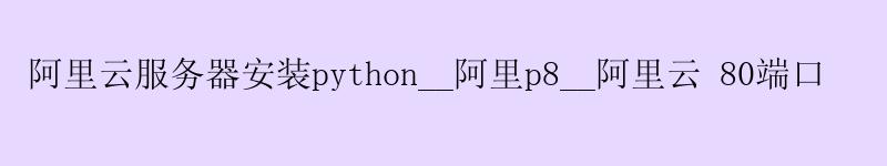 <a href='https://aliyun.58g.com.cn' target='_blank' title='阿里云'><strong>阿里云</strong></a>服务器安装python__阿里p8__阿里云 80端口